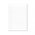 Hamelin Loose Leaf Paper 8mm Lined 1000 Page Unpunched with Margin A4 (Pack of 5) 100104040 JD95445