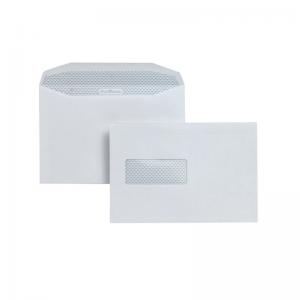 Postmaster Envelope 162x238mm High Window Gummed 90gsm White Pack of