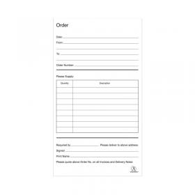 Challenge Carbonless Duplicate Order Book 100 Sets 210x130mm (5 Pack) 100080400 JDA63033