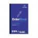 This photo features a pack of 5 Challenge Duplicate & Triplicate Carbonless Duplicate Order Books, each with 100 sets and measuring 210x130mm. The books are neatly bound and ready for use.