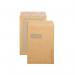 The photograph shows a stack of 125 New Guardian C4 envelopes, featuring a window and made of sturdy board-backed manilla material. The design is sleek and professional, making it a great choice for storing and mailing important documents.