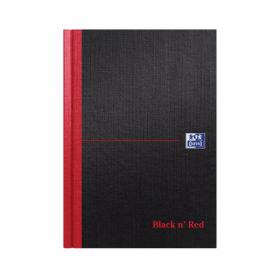 Black n Red Casebound Hardback Single Cash Book A5 (Pack of 5) 100080414 JDB66853