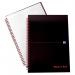 Black n Red Wirebound Ruled Hardback Notebook A4 (Pack of 5) 100103711 JDB67004