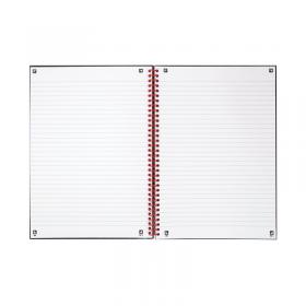 Black n Red Wirebound Ruled Perforated Hardback Notebook A4 (Pack of 5) 100102248 JDB79019