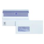 Plus Fabric DL Envelopes Window Wallet Self Seal 120gsm White (Pack of 250) C23370 JDC23370
