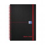 Black n Red Wirebound Ruled Polypropylene Notebook 140 Pages A5 (Pack of 5) 100080140 JDC67009