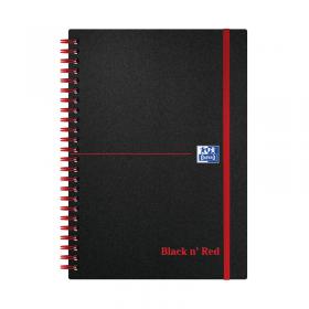 Black n Red Wirebound Ruled Polypropylene Notebook 140 Pages A5 (Pack of 5) 100080140 JDC67009