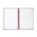 Black n Red Wirebound Ruled Polypropylene Notebook 140 Pages A5 (Pack of 5) 100080140 JDC67009