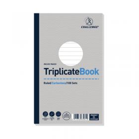 Challenge Carbonless Triplicate Book 100 Sets 210x130mm (5 Pack) 100080445 JDD63061