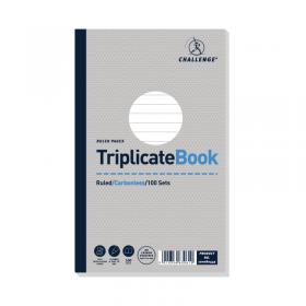 Challenge Carbonless Triplicate Book 100 Sets 210x130mm (5 Pack) 100080445 JDD63061