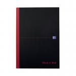 Black n Red Casebound Ruled Hardback Notebook A4 (Pack of 5) 100080446 JDD66174