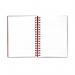Black n Red Wirebound Hardback Ruled Notebook A6 (Pack of 5) 100080448 JDD67011