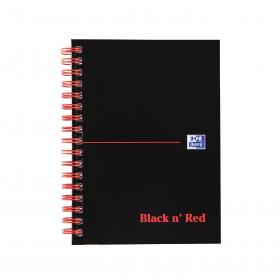 Black n' Red Ruled Perforated Wirebound Hardback Notebook A6 (Pack of 5) 100080448