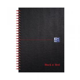 Black n Red Wirebound Ruled Hardback Notebook 140 Pages A5 (Pack of 5) 100080154 JDD96646