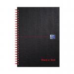 Black n Red Wirebound Ruled Hardback Notebook 140 Pages A5 (Pack of 5) 100080154 JDD96646