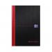 Black n Red Casebound Hardback Notebook 192 Pages A5 (Pack of 5) 100080459 JDE66857