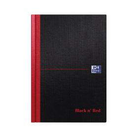 Black n Red Casebound Hardback Notebook 192 Pages A5 (Pack of 5) 100080459 JDE66857