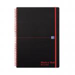 Black n Red Wirebound Recycled Polypropylene Notebook 140 Pages A4 (Pack of 5) 100080167 JDE67024