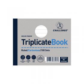 Challenge Ruled Carbonless Triplicate Book 100 Sets 105x130mm (5 Pack) 100080471 JDF63060