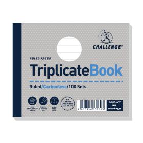 Challenge Ruled Carbonless Triplicate Book 100 Sets 105x130mm (Pack of 5) 100080471 JDF63060