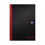 Black n Red Casebound Ruled Hardback Notebook A4 100080473 JDF66069