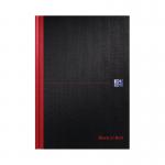 Black n Red Casebound Ruled Hardback Notebook A4 100080473 JDF66069