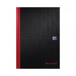 Black n Red Casebound Narrow Ruled Hardback Notebook A4 (Pack of 5) 100080474 JDF66173