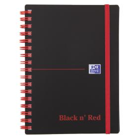 Black n' Red Ruled Polypropylene Wirebound Notebook 140 Pages A6 (Pack of 5) 100080476