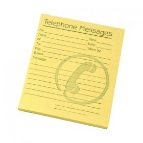 Challenge Telephone Message Pad 127x102mm Yellow (10 Pack) 100080477 JDF71971