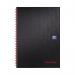 Black n Red Wirebound Ruled Hardback Notebook 140 Pages A4 (Pack of 5) 100080173 JDF96645