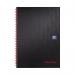 Black n Red Wirebound Ruled Hardback Notebook 140 Pages A4 (Pack of 5) 100080173 JDF96645