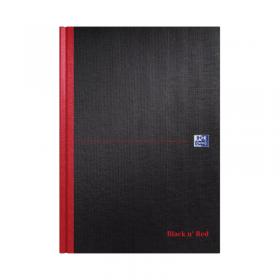 Black n Red Casebound Plain Hardback Notebook A4 (Pack of 5) 100080489 JDH64068