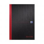 Black n Red Casebound Plain Hardback Notebook A4 (Pack of 5) 100080489 JDH64068