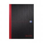 Black n Red Casebound Plain Hardback Notebook A4 (Pack of 5) 100080489 JDH64068