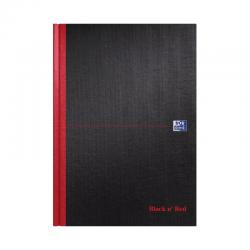 Black n Red Casebound Plain Hardback Notebook A4 (Pack of 5) 100080489 JDH64068