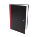 Black n Red Plain Casebound Hardback Notebook A4 (Pack of 5) 100080489