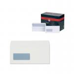 Plus Fabric DL Envelopes Window Wallet Self Seal 120gsm White (Pack of 500) J22370 JDJ22370