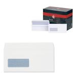 Plus Fabric DL Envelopes Window Wallet Self Seal 120gsm White (Pack of 500) J22370 JDJ22370