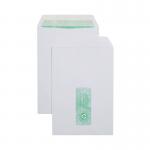 The picture shows a pack of 500 Basildon Bond C5 white envelopes. These envelopes have a pocket design and a convenient window for addressing. Perfect for professional mailing or personal use.