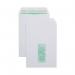 The picture shows a pack of 500 Basildon Bond C5 white envelopes. These envelopes have a pocket design and a convenient window for addressing. Perfect for professional mailing or personal use.