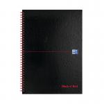 Black n Red Wirebound Hardback Notebook 5mm Square A4 (Pack of 5) 100080201 JDJ99085