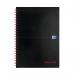 Black n Red Wirebound Hardback Notebook 5mm Square A4 (Pack of 5) 100080201 JDJ99085