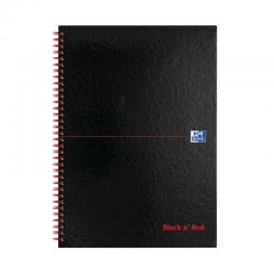 Black n Red Wirebound Hardback Notebook 5mm Square A4 (Pack of 5) 100080201 JDJ99085