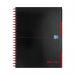 The photograph features three Black n Red Hardback Wirebound Project Books in A4+ size, each containing 200 pages. The books have a sleek black cover and are held together by a red wire binding. Perfect for organizing and storing important project notes and documents.