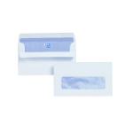 Plus Fabric Envelope 89x152mm Window Wallet Self Seal 120gsm White (Pack of 500) L22070 JDL22070