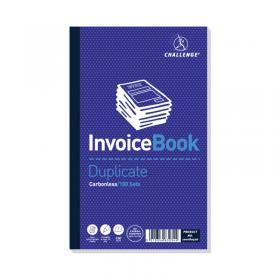 Challenge Carbonless Duplicate Invoice Book 100 Sets 210x130mm (Pack of 5) 100080526 JDL63034