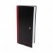 Black n Red Ruled Casebound Hardback Notebook 297 x 140mm (Pack of 5) 100080528 JDL66374