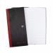 Black n Red Ruled Casebound Hardback Notebook 297 x 140mm (Pack of 5) 100080528 JDL66374