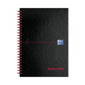 Black n Red Wirebound Ruled Perforated Hardback Notebook A5 (Pack of 5) 100080220 JDL67000