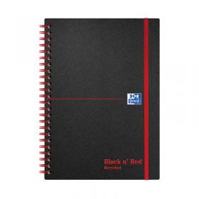 Black n Red Wirebound Recycled Polypropylene Notebook 140 Pages A5 (Pack of 5) 100080221 JDL67027